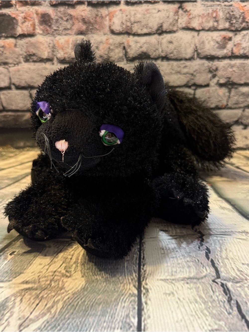 Ganz “Sable” Black Cat With Green Eyes #HW10564 Plush Toy (GZPL-05)
